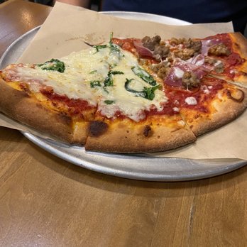 Cheech's Pizza - Slice of Alfredo Pizza and Slice of Meat Lovers Pizza* - Pizza Near Me - Los Angeles, California