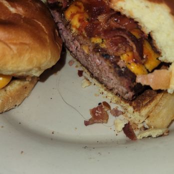 Mariner's Inn - Burnt bun and hamburger with hair - Steakhouses Near Me - Hammond, Louisiana