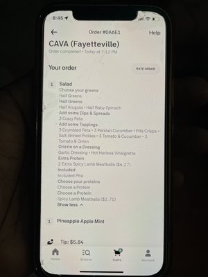 Menu photo 1 CAVA Fayetteville, NC