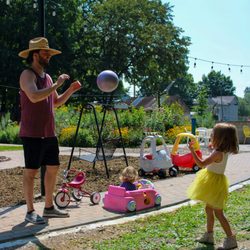 Boardman Arts Park - Little cars, bikes, sand box and more to play with at the Park
