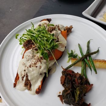 The Plot - Sweet potato with vegan sausage - Vegan Near Me - Oceanside, California The Plot - Sweet potato with vegan sausage - Vegan Near Me - Oceanside, California