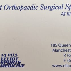 Elliot Orthopaedics and Surgical Specialists - Thank you Yelp, for correcting the business name in the listing, from Elliot Orthopedics. :)