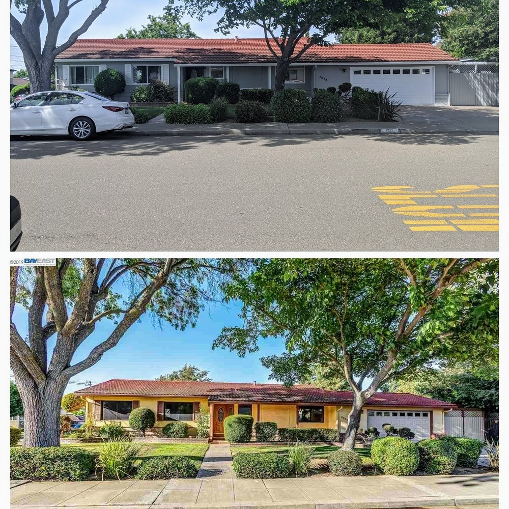 Custom Painting - After: Grey Before: Yellow What a difference! - Painters Near Me - Livermore, California