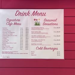 Nadège Patisserie - Drink Menu