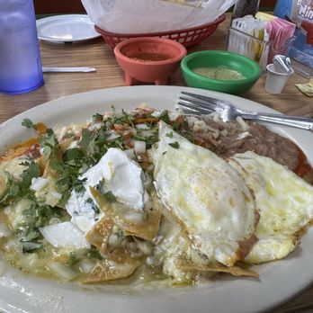 Los Altos De Jalisco - Chilaquiles.. half red sauce, half green sauce - Mexican Near Me - Katy, Texas Los Altos De Jalisco - Chilaquiles.. half red sauce, half green sauce - Mexican Near Me - Katy, Texas