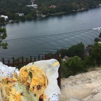 Taco Joint - Migas taco on flour with avocado sauce on Mt. Bonnell - Mexican Near Me - Austin, Texas Taco Joint - Migas taco on flour with avocado sauce on Mt. Bonnell - Mexican Near Me - Austin, Texas