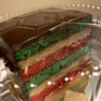 Stella Trattoria & Bar - Rainbow Cookie Cake - Italian Near Me - Blue Point, New York Stella Trattoria & Bar - Rainbow Cookie Cake - Italian Near Me - Blue Point, New York