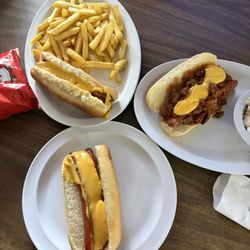 Jim's Country Store - Hot Dogs, fries, and macaroni salad
