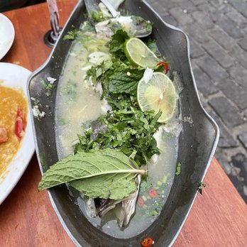 Fish Cheeks - Steamed Fish with Thai Herbs - Seafood Near Me - New York, New York Fish Cheeks - Steamed Fish with Thai Herbs - Seafood Near Me - New York, New York