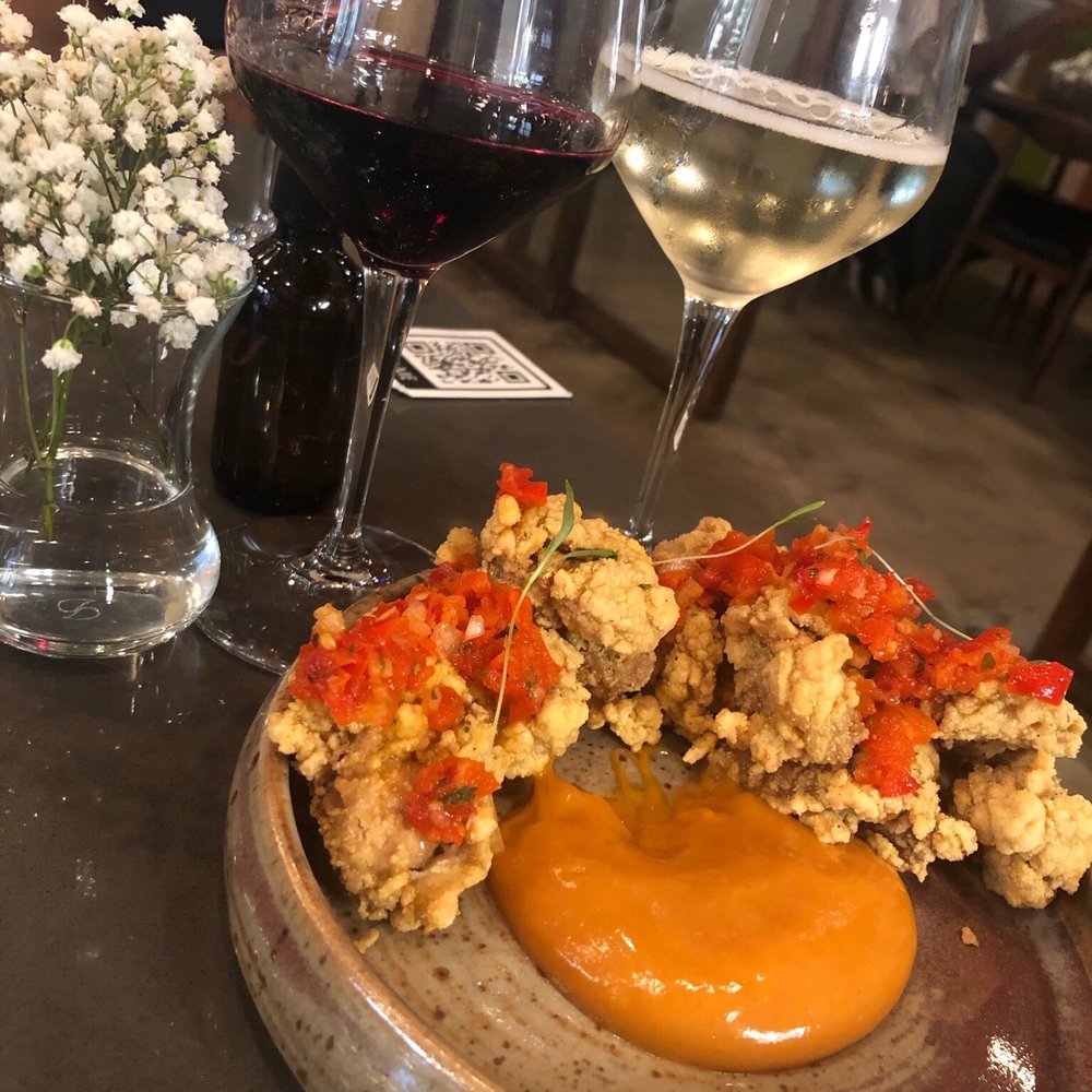 Roots - Fried oysters ($15) - Wine Bars Near Me - Houston, Texas Roots - Fried oysters ($15) - Wine Bars Near Me - Houston, Texas
