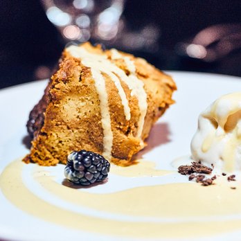C Prime - DOV2017: Warm Spiced Pumpkin Bread Pudding with Salted Caramel Gelato - Italian Near Me - Vancouver, British Columbia