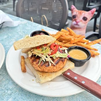 Crow's Nest Restaurant - Salmon Burger** - New American Near Me - Santa Cruz, California