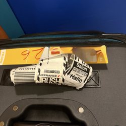 Virgin Atlantic Airways - Tags on my luggage. It has more air miles than me.