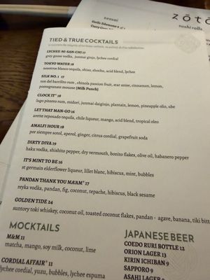 Menu photo 1 Zoto Sarasota, FL Menu photo 1 Zoto Sarasota, FL