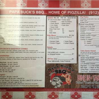 Papa Buck's BBQ - Menu - Barbeque Near Me - Metter, Georgia Papa Buck's BBQ - Menu - Barbeque Near Me - Metter, Georgia