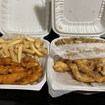Wing Station - Mild boneless wing combo with fries, garlic parm and mild boneless wing combo with house fried rice. - Chicken Wings Near Me - Drexel Hill, Pennsylvania