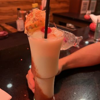 Lava Lounge Waikiki - Strawberry pina colada - Tiki Bars Near Me - Honolulu, Hawaii