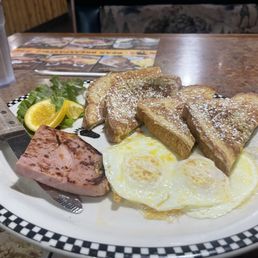 10/28/24 ham, 2 eggs, and flavorless French toast 10/28/24 ham, 2 eggs, and flavorless French toast