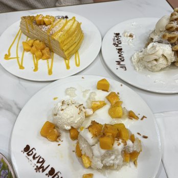 Mango Mango Dessert - Mango cake, mango sticky rice, waffle with ice cream - Desserts Near Me - Aiea, Hawaii