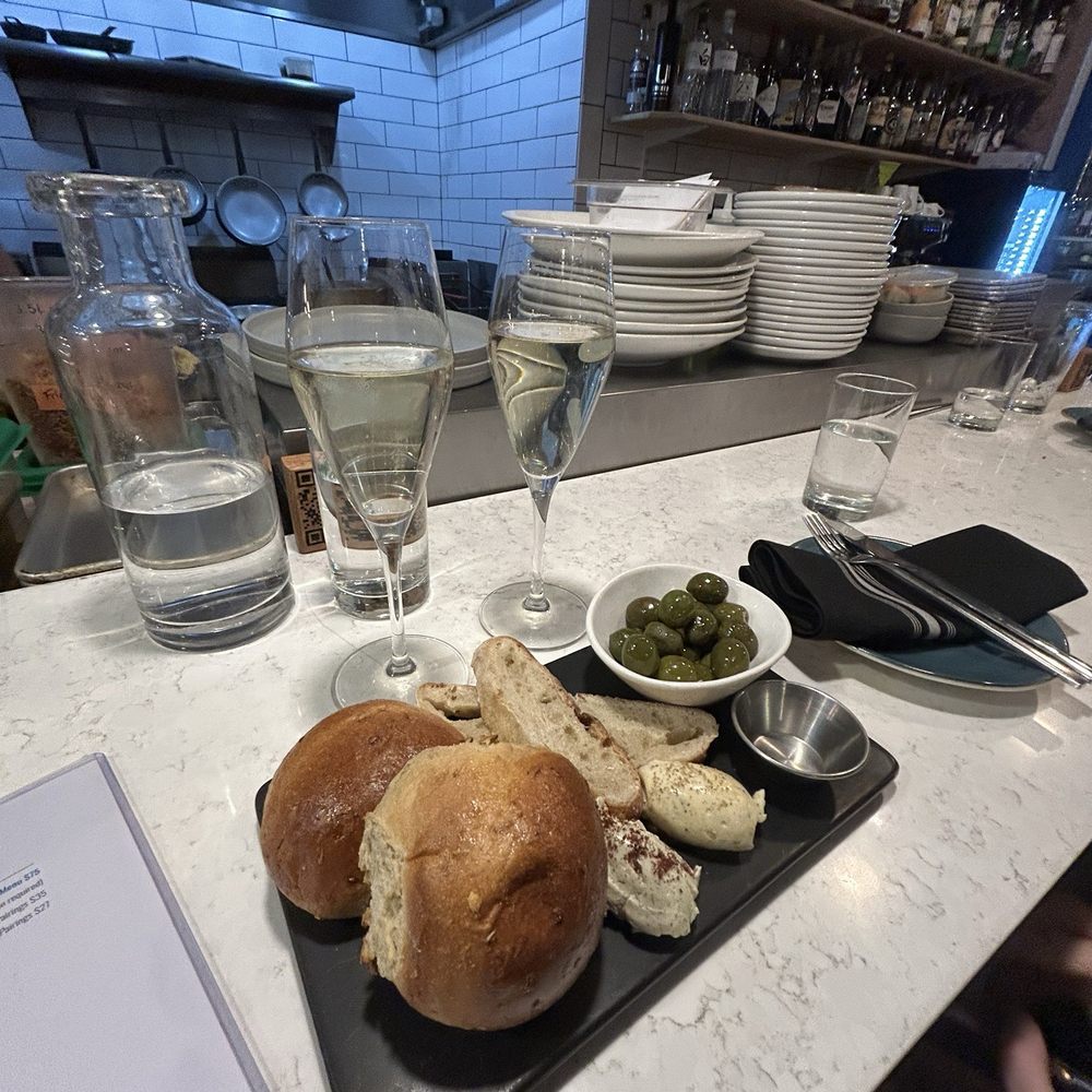 Shift Kitchen & Bar - Bread board and Prosecco - New American Near Me - Flagstaff, Arizona Shift Kitchen & Bar - Bread board and Prosecco - New American Near Me - Flagstaff, Arizona