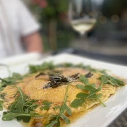 Nicola Restaurant and Bar - The most brilliant giant squash filled ravioli with brown butter sauce!
