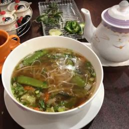 Pho with hot tea Pho with hot tea