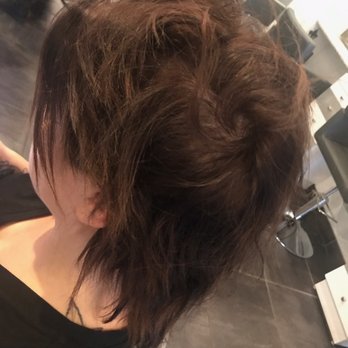 Luxe Salon and Spa - My before with mismatched length, the left side was about 4 inches, the right side is about 10 inches. I was a MESS!! - Hair Salons Near Me - Gilbert, Arizona