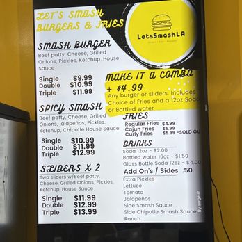 Lets Smash - Menu - Burgers Near Me - Los Angeles, California