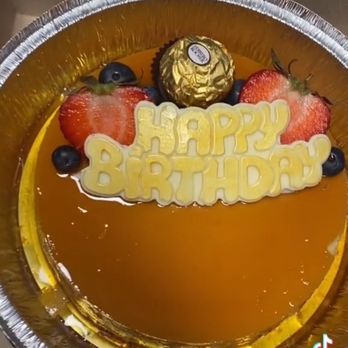 Flan with Yann - a happy birthday cake - Desserts Near Me Flan with Yann - a happy birthday cake - Desserts Near Me