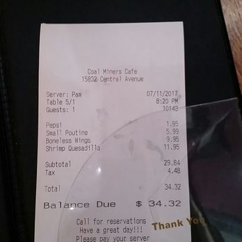Coal Miner's Cafe - Bad service from waitress Pam - Diners Near Me - Inverness, Nova Scotia