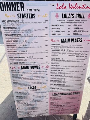 Menu photo 6 Lola Valentina Isla Mujeres, ROO Menu photo 6 Lola Valentina Isla Mujeres, ROO