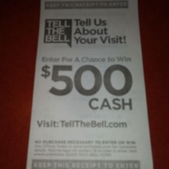 Taco Bell - Save your receipts! Enter to Win! - Fast Food Near Me - Danville, Kentucky