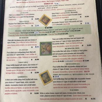 Taqueria Vega - Menu - Mexican Near Me - Rogers, Arkansas Taqueria Vega - Menu - Mexican Near Me - Rogers, Arkansas