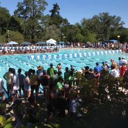 Orinda Park Pool - Swim meets can be hectic, but there is plenty of room and ample viewing of the races