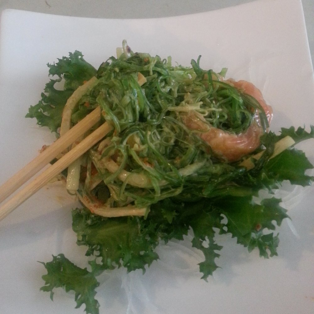 Bay Sushi - How could I ever say no to this wonderful salmon seaweed salad? - Sushi Bars Near Me - Brooklyn, New York Bay Sushi - How could I ever say no to this wonderful salmon seaweed salad? - Sushi Bars Near Me - Brooklyn, New York