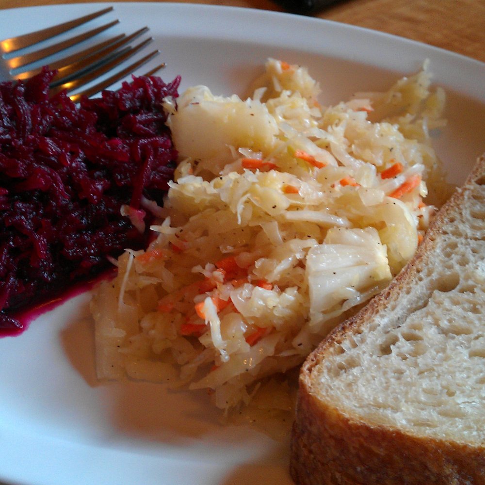 Red Beet Salad, Sauerkraut