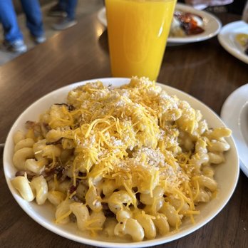 The Shop - Bacon Mac n cheese and orange juice. - Breakfast & Brunch Near Me - Albuquerque, New Mexico