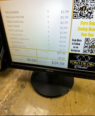 Menu photo 1 Toro De Oro Market Sparks, NV