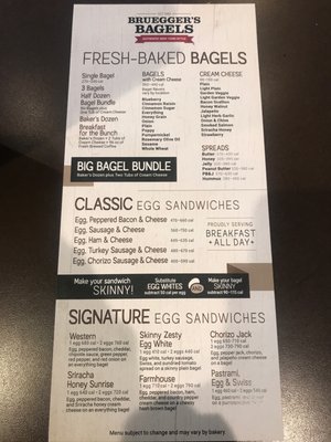 Menu photo 2 Bruegger's Bagels Tucson, AZ