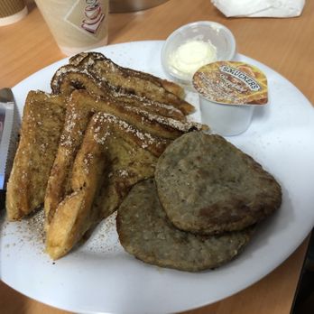 The Speckled Egg Cafe - french toast with sausage - Breakfast & Brunch Near Me - Fort Myers, Florida The Speckled Egg Cafe - french toast with sausage - Breakfast & Brunch Near Me - Fort Myers, Florida