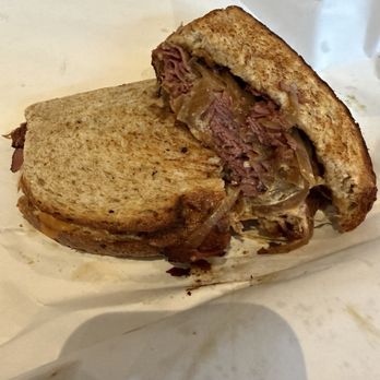 Two Beards Deli - Number 35 Hulihee: Corned beef, pastrami, cheddar, caramelized onions, roasted tomato, garlic mayo on white or wheat. - Delis Near Me - Grand Rapids, Michigan Two Beards Deli - Number 35 Hulihee: Corned beef, pastrami, cheddar, caramelized onions, roasted tomato, garlic mayo on white or wheat. - Delis Near Me - Grand Rapids, Michigan