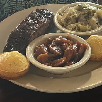 The Cenacle Bistro - Meat Loaf, cabbage, sweet potatoes, and cornbread - Coffee & Tea Near Me - Austell, Georgia