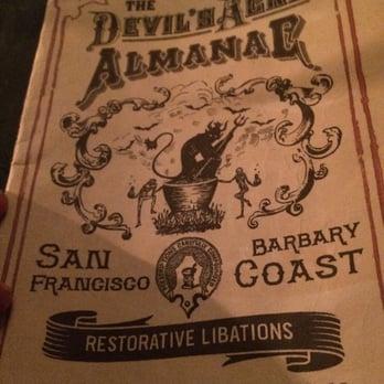 The Devil's Acre - Yesssss. Uber cool menu - Cocktail Bars Near Me - San Francisco, California