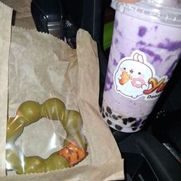 Taro Ube cloud Boba and matcha donut Taro Ube cloud Boba and matcha donut