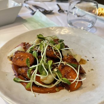 Alexander's Steakhouse - Pasadena - Galbi braised carrots (With some pickles and stewed beef) - Steakhouses Near Me - Pasadena, California