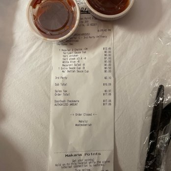 Mo' Bettahs Hawaiian Style Food - Receipt and shitty sauce. Missing teriyaki - Hawaiian Near Me - Twin Falls, Idaho Mo' Bettahs Hawaiian Style Food - Receipt and shitty sauce. Missing teriyaki - Hawaiian Near Me - Twin Falls, Idaho