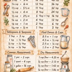 Copy King Printing - Conversion Chart Tan