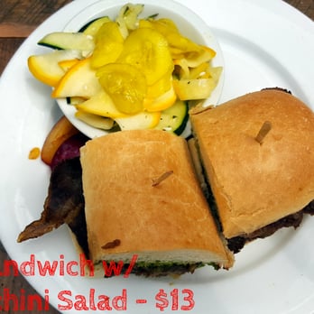 High Hand Cafe - Tri Tip Sandwich w/ Raw Zucchini Salad - $13 - New American Near Me - Loomis, California