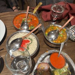 Tandoori VegetablesTandoori, Lamb Boti Masala, Chana Saag (Vegan)
