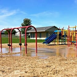 West Side Park - The "Aquatic" playground equipment is a hit with the younger set